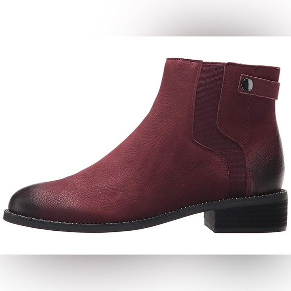 Franco Sarto Shoes - Burgundy Leather Ankle Boots